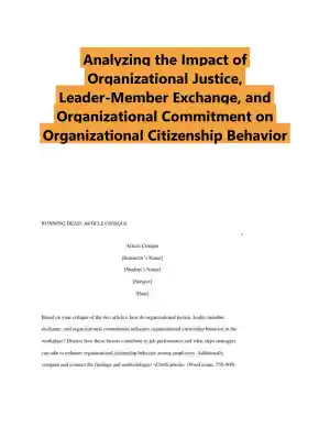 Analyzing the Impact of Organizational Justice, Leader-Member Exchange, and Organizational Commitment