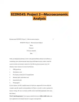 ECON545: Project 2�Macroeconomic Analysis