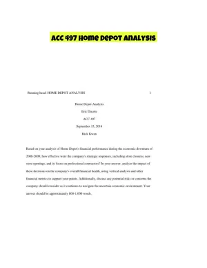 ACC 497 Home Depot Analysis
