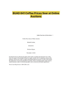 BUAD 641 Coffee Prices Soar at Online Auctions