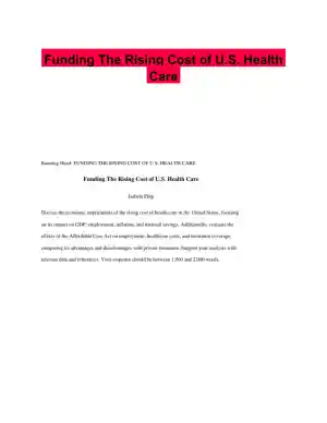 Funding The Rising Cost of U.S. Health Care