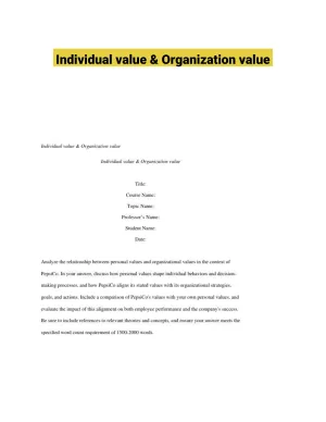 Individual value & Organization value