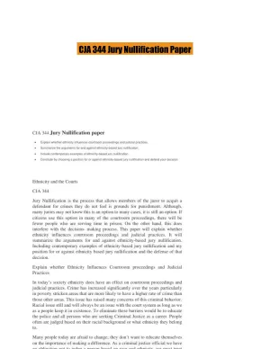 CJA 344 Jury Nullification Paper