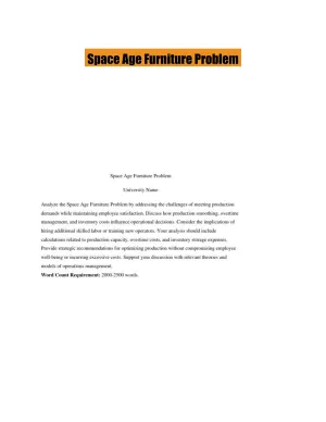 Space Age Furniture Problem