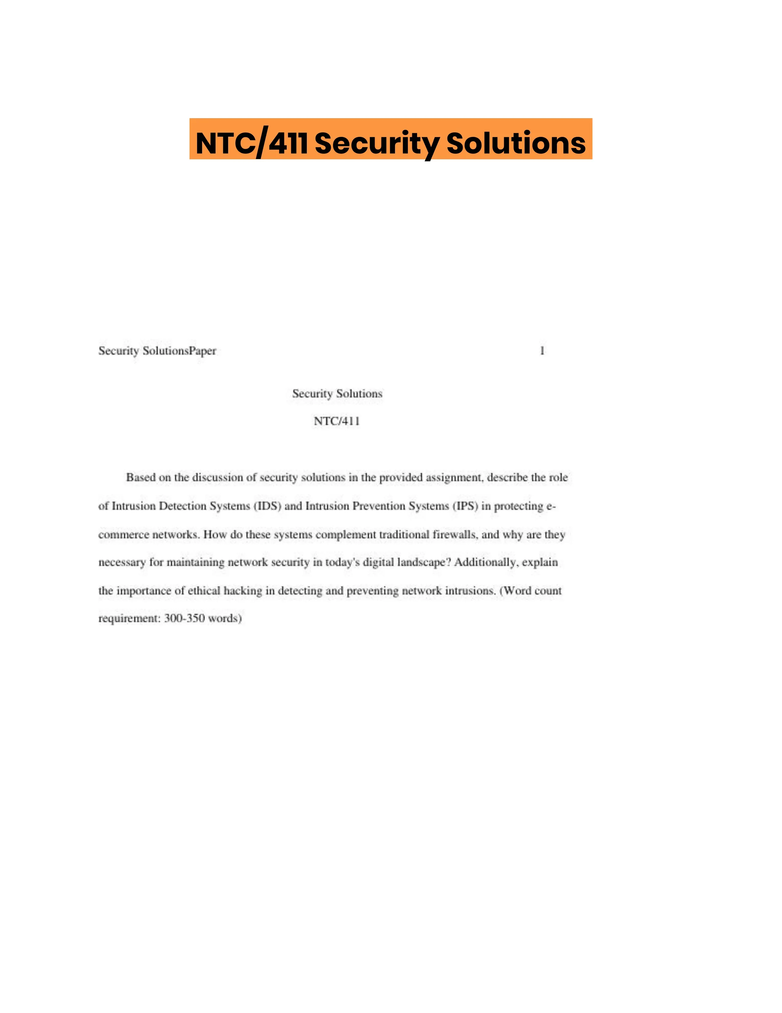 NTC/411 Security Solutions