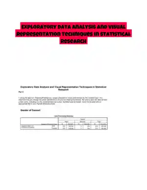 Exploratory Data Analysis and Visual Representation Techniques in Statistical Research