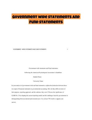 Government wide statements and Fund statements