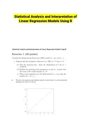 Statistical Analysis and Interpretation of Linear Regression Models Using R