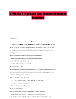 BTM8106-8-2 Jackson Even-Numbered Chapter Exercises