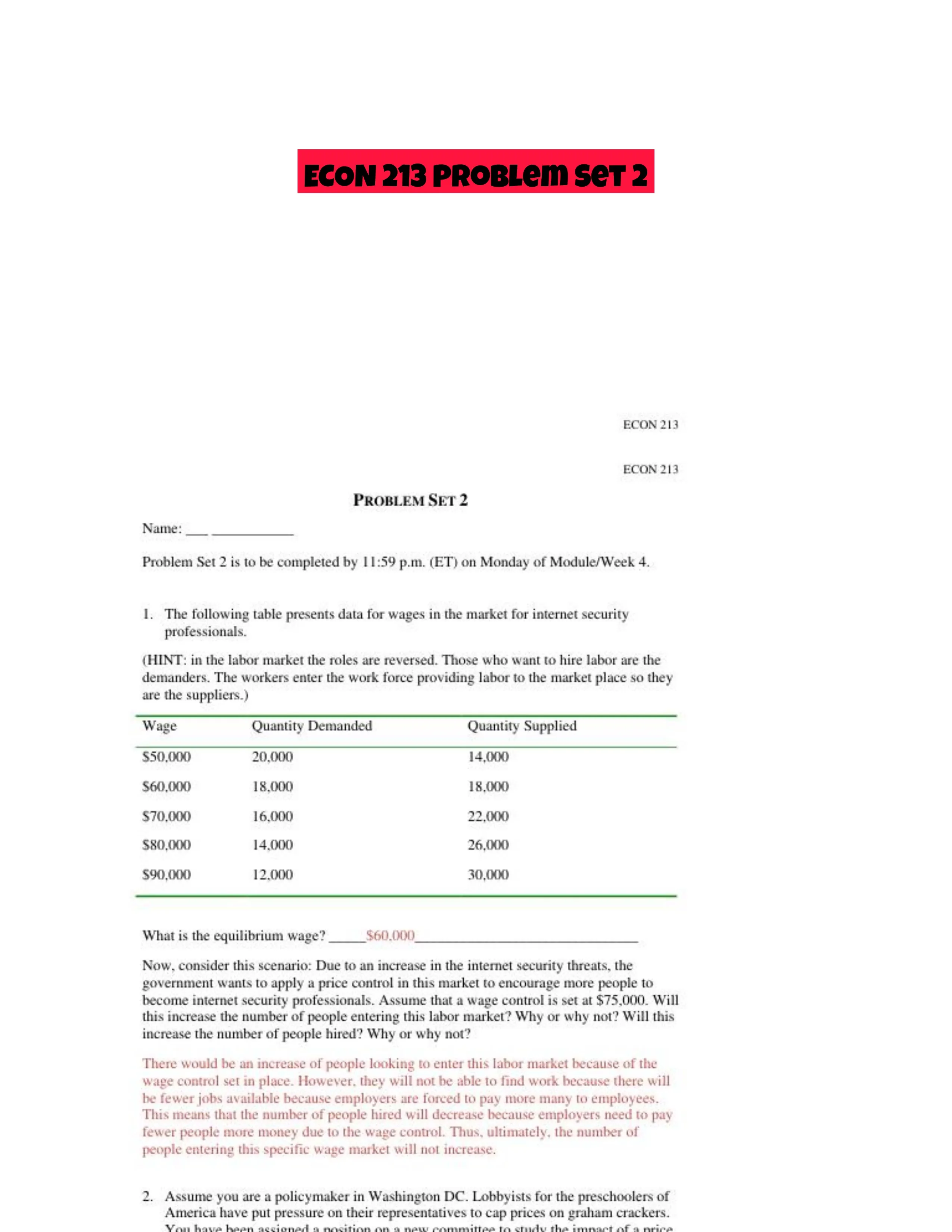 ECON 213 Problem Set 2