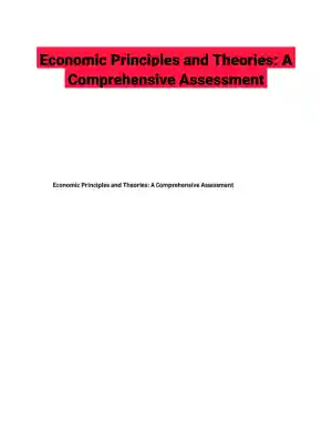 Economic Principles and Theories: A Comprehensive Assessment