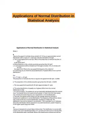 Applications of Normal Distribution in Statistical Analysis