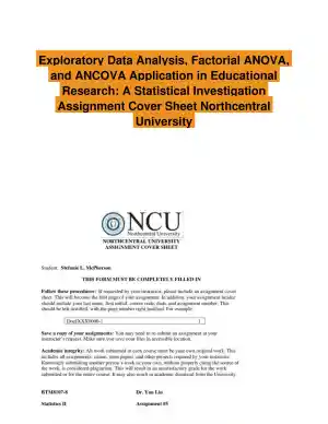 Exploratory Data Analysis, Factorial ANOVA, and ANCOVA Application in Educational Research