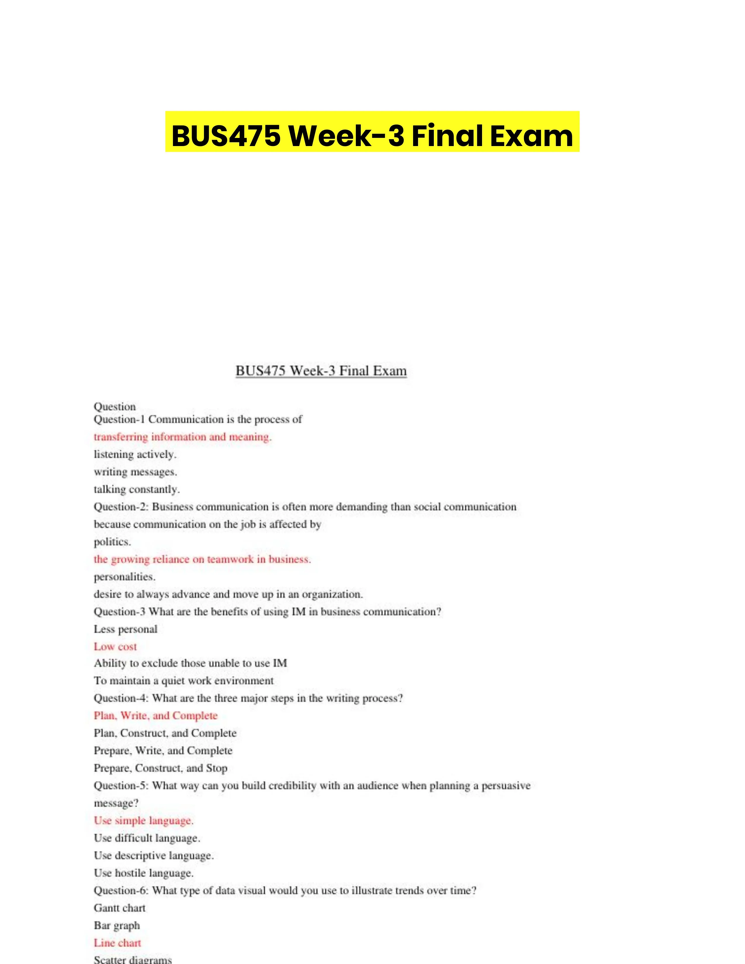 BUS475 Week-3 Final Exam