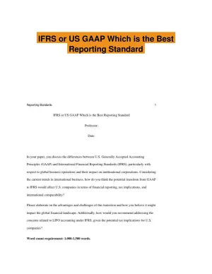 IFRS or US GAAP Which is the Best Reporting Standard