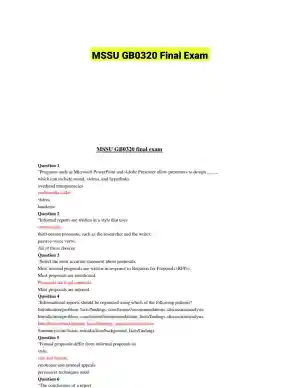 MSSU GB0320 Final Exam