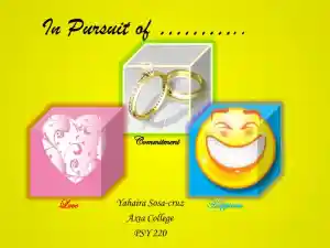 In Pursuit Of Happiness: Commitment And Love - PSY 220, Axia College