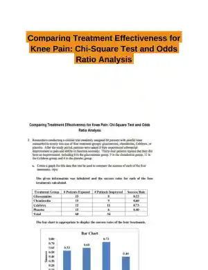 Comparing Treatment Effectiveness for Knee Pain: Chi-Square Test and Odds Ratio Analysis