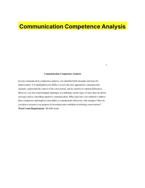 Communication Competence Analysis