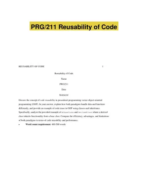 PRG/211 Reusability of Code