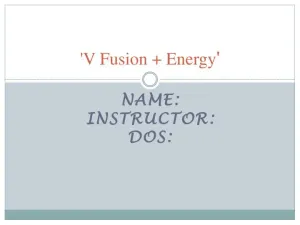 V Fusion + Energy