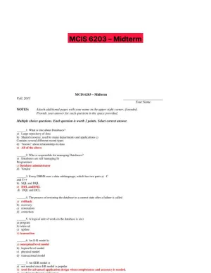 MCIS 6203 � Midterm