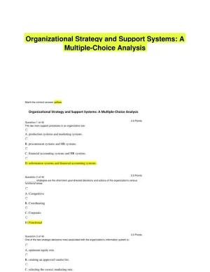 Organizational Strategy and Support Systems: A Multiple-Choice Analysis