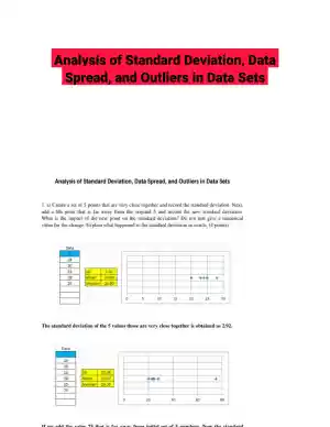 Analysis of Standard Deviation, Data Spread, and Outliers in Data Sets