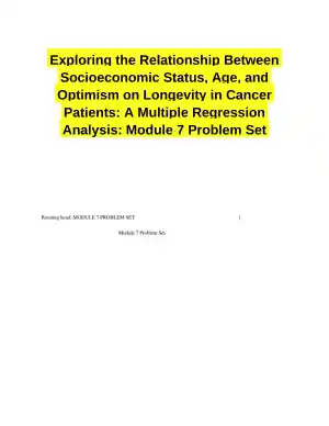 Exploring the Relationship Between Socioeconomic Status, Age, and Optimism on Longevity in Cancer Patients