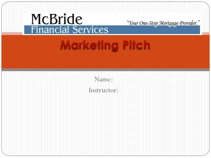 Marketing Pitch
