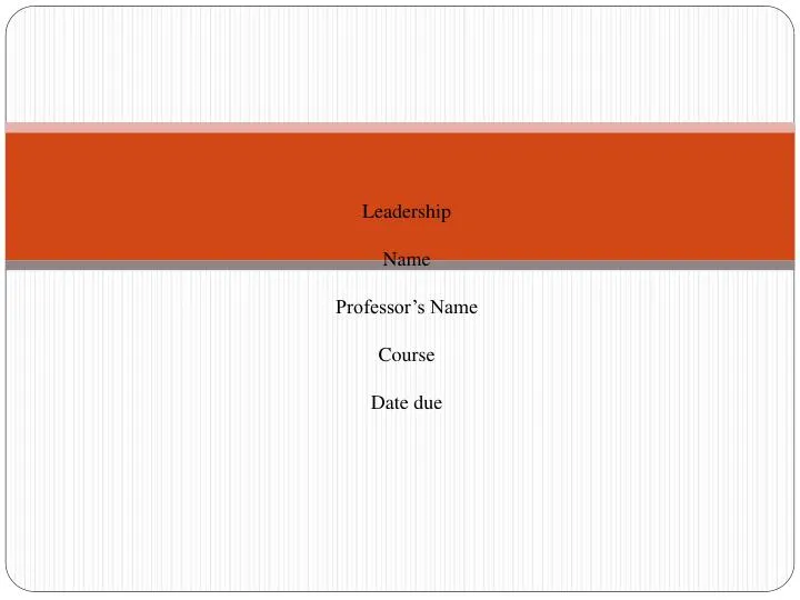 Leadership