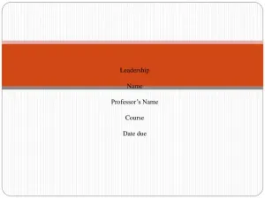 Leadership