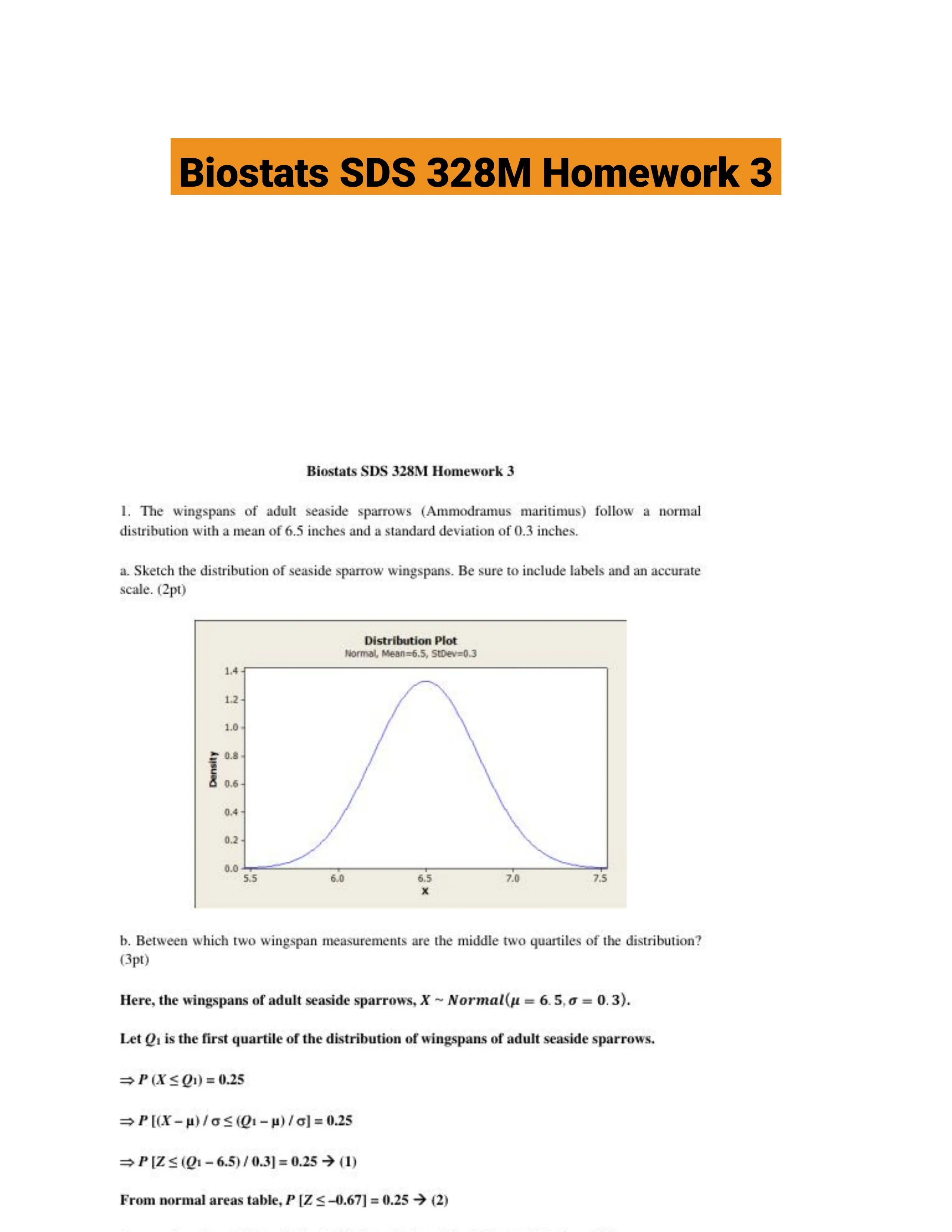 Biostats SDS 328M Homework 3
