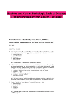 Robbins and Cotran Pathologic Basis of Disease (Robbins Pathology) 9th Edition Test Bank