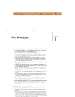 Macroeconomics Fourth Edition Solution Manual