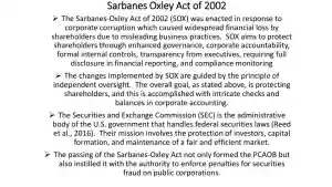 Sarbanes-Oxley Act Of 2002