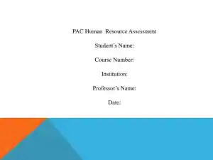 Pac Human Resource Assessment
