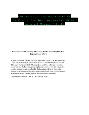 Conservation And Monitoring Of Blanding's Turtles: Supporting PRCWA's Regional Survey Efforts