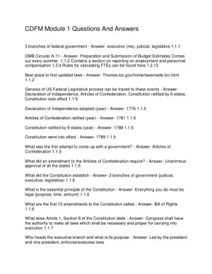CDFM Module 1 Practice Exam with Answers (156 Solved Questions)