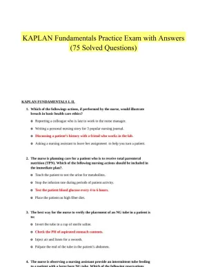 KAPLAN Fundamentals Practice Exam with Answers (75 Solved Questions)