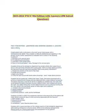 2023-2024 TNCC 9th Edition with Answers (498 Solved Questions)