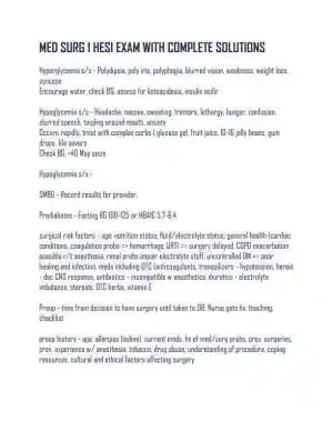 HESI Medical Surgical Nursing Practice Exam With Answers (112 Solved Questions)