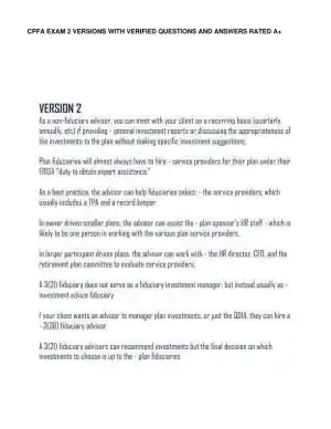 CPFA Management Version 2 Practice Exam With Answers (163 Solved Questions)