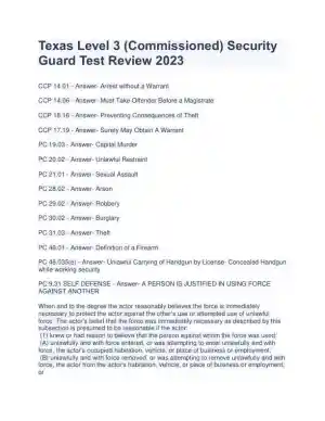 2023 Criminal Law Review Exam With Answers (23 Solved Questions)