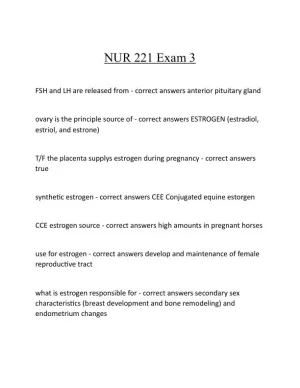 NUR221 Nursing Practice Exam With Answers (127 Solved Questions)