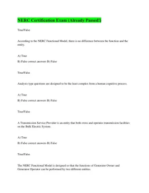 NERC Others Certification Exam With Answers (115 Solved Questions)