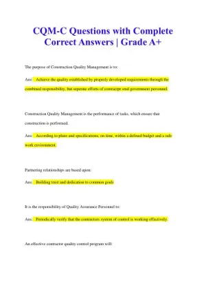 CQM-C Construction Practice Exam With Answers (40 Solved Questions)