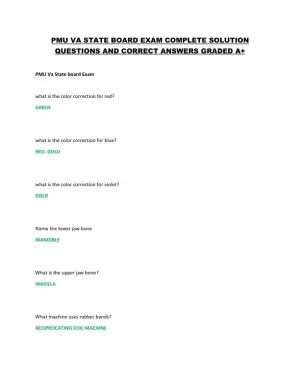 PMU Others VA State Board Exam With Answers (95 Solved Questions)