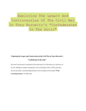 Exploring The Legacy And Controversies Of The Civil War In Tony Horowitz's "Confederates In The Attic"