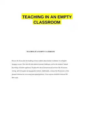 TEACHING IN AN EMPTY CLASSROOM